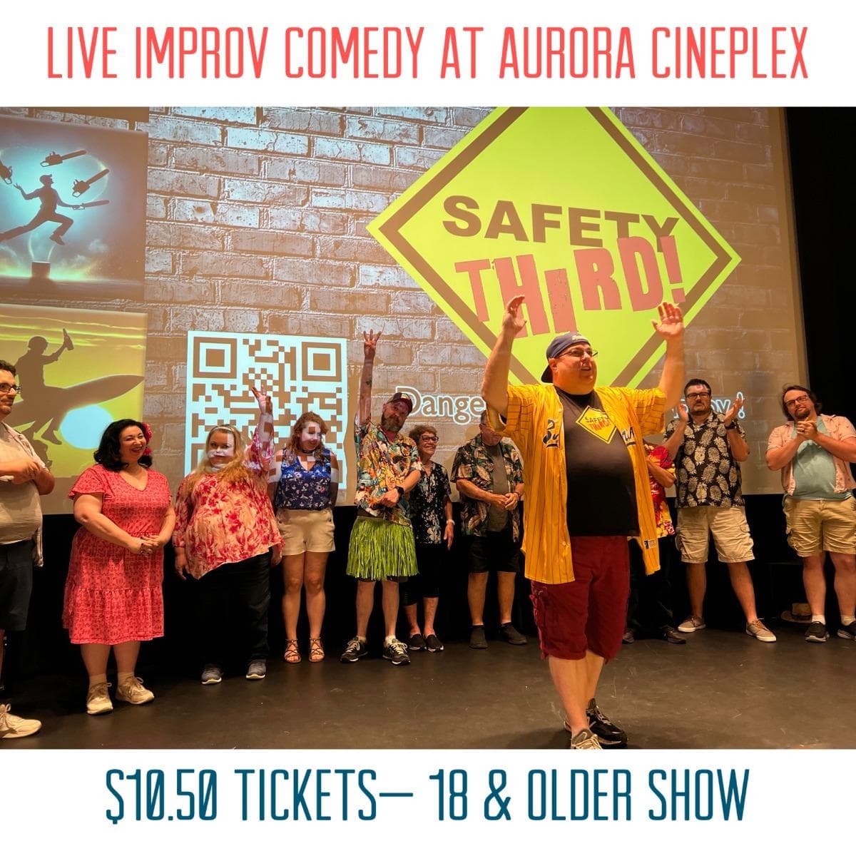 Safety Third Improv--Live Comedy at Aurora Cineplex--$10.50 Tickets (18 & older)